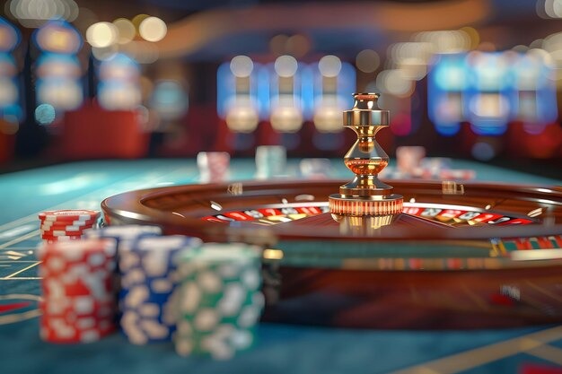 Roulette wheel spinning live with betting interface overlay